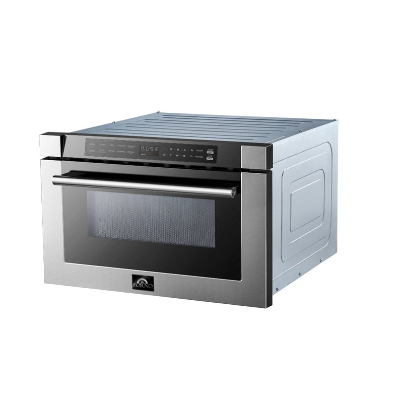 Forno Appliance Package - 36 Inch Gas Range, Range Hood, Refrigerator, Microwave Drawer, Dishwasher, Cook Top, FCTIN-FFSGS6244-36