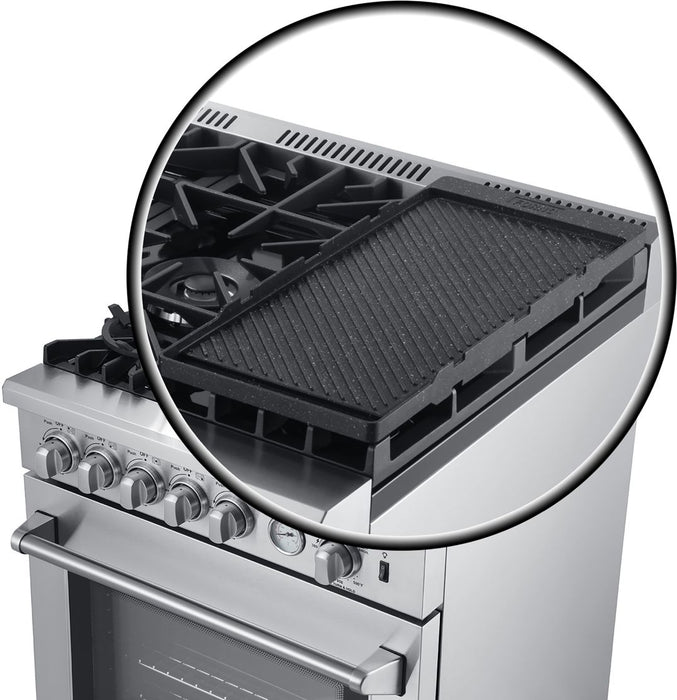 FORNO Lazio 30" Dual Fuel Range with 5 Burners, Air Fryer, Steam Cleaning, and Griddle FFSGS6196-30