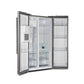 FORNO Salerno 40" Side by Side Built-in Refrigerator 20.0 cu.ft in Stainless Steel With Built-in Style Grille Trim Kit - FFRBI1844-40SG
