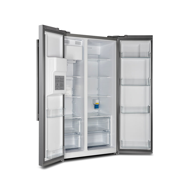 FORNO Salerno 40" Side by Side Built-in Refrigerator 20.0 cu.ft in Stainless Steel With Built-in Style Grille Trim Kit - FFRBI1844-40SG