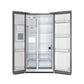 FORNO Salerno 40" Side by Side Built-in Refrigerator 20.0 cu.ft in Stainless Steel With Built-in Style Grille Trim Kit - FFRBI1844-40SG