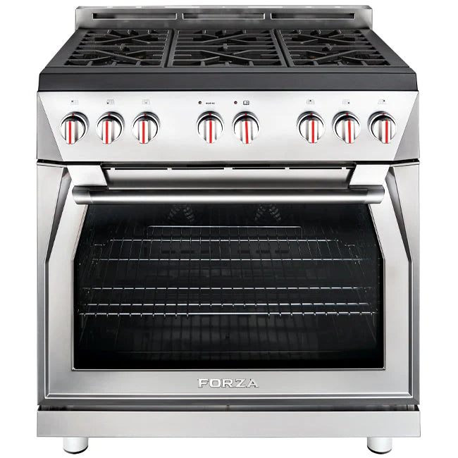 Forza 36" 6.0 cu. ft. Stainless Steel Pro-Style Gas Range - FR366GN