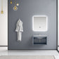 Lexora Geneva 30" Dark Grey Single Vanity, White Carrara Marble Top, White Square Sink and 30" LED Mirror LG192230DBDSLM30