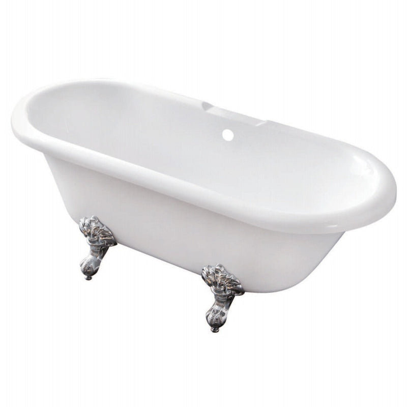 kingston-brass-aqua-eden-67-inch-acrylic-double-ended-clawfoot-tub-no-faucet-drillings-white-polished-chrome-vtds672924h1