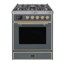 ILVE 30" Majestic II Series Gas Burner and Electric Oven Range with 5 Sealed Burners (UM30DNE3)
