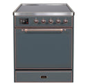 ILVE 30" Majestic II Series Induction Range with 4 Elements 2.3 cu. ft. Total Oven Capacity TFT Oven Control Display (UMI30QNE3)