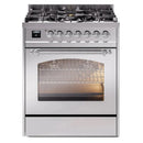 ILVE 30" Nostalgie II Series Freestanding Single Oven Dual Fuel Range with 5 Sealed Burners - UP30NMP