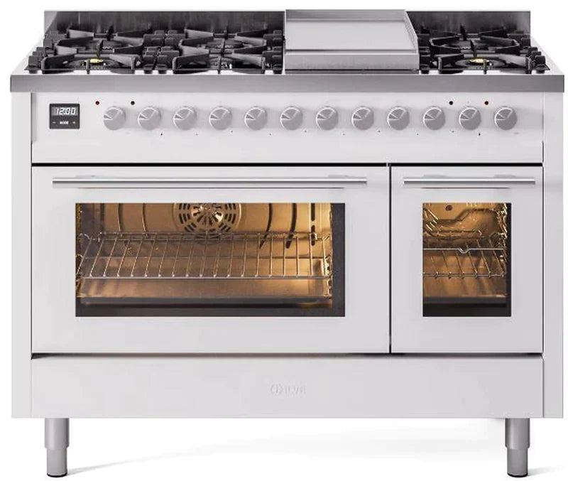 ILVE 48-Inch Professional Plus II Freestanding Dual Fuel Range with 8 Sealed Burner - UP48FWMP