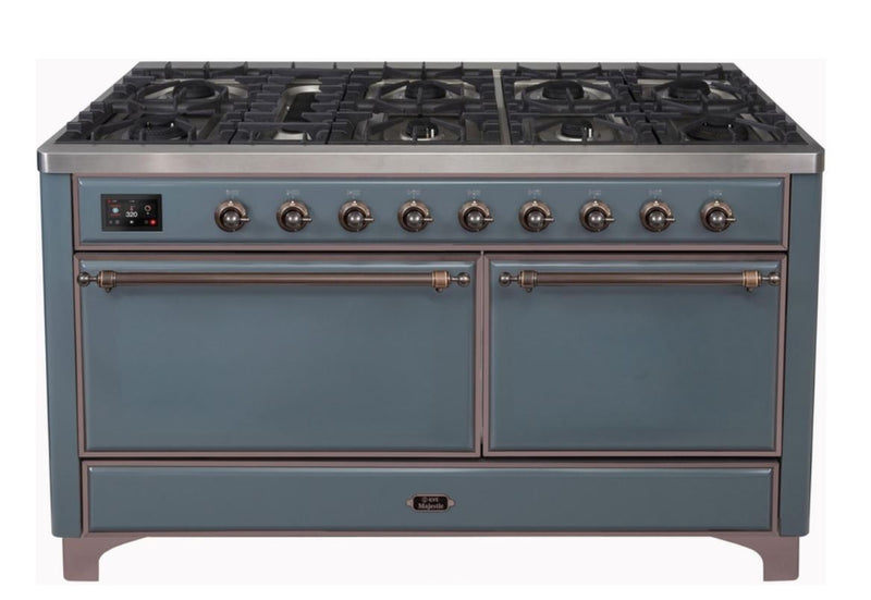 ILVE Majestic II Series 60 Inch Dual Fuel Freestanding Range Gas/Propane (UM15FDQNS3)