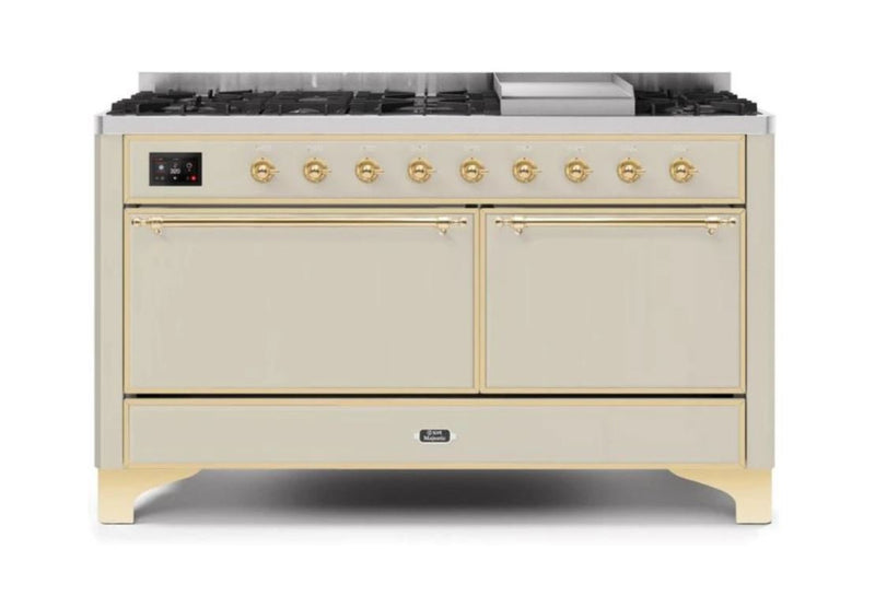 ILVE Majestic II Series 60 Inch Dual Fuel Freestanding Range Gas/Propane (UM15FDQNS3)