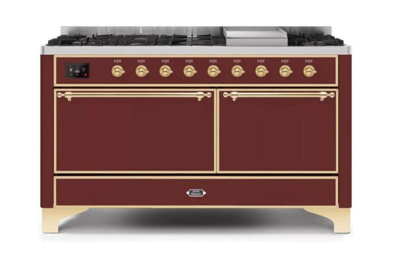 ILVE Majestic II Series 60 Inch Dual Fuel Freestanding Range Gas/Propane (UM15FDQNS3)