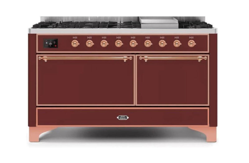 ILVE Majestic II Series 60 Inch Dual Fuel Freestanding Range Gas/Propane (UM15FDQNS3)