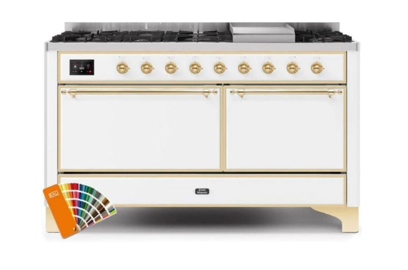 ILVE Majestic II Series 60 Inch Dual Fuel Freestanding Range Gas/Propane (UM15FDQNS3)