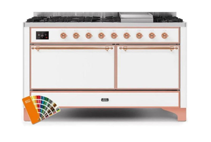 ILVE Majestic II Series 60 Inch Dual Fuel Freestanding Range Gas/Propane (UM15FDQNS3)