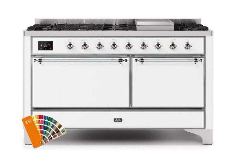 ILVE Majestic II Series 60 Inch Dual Fuel Freestanding Range Gas/Propane (UM15FDQNS3)