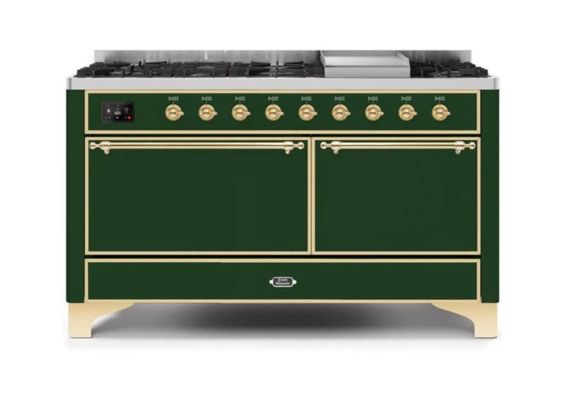 ILVE Majestic II Series 60 Inch Dual Fuel Freestanding Range Gas/Propane (UM15FDQNS3)