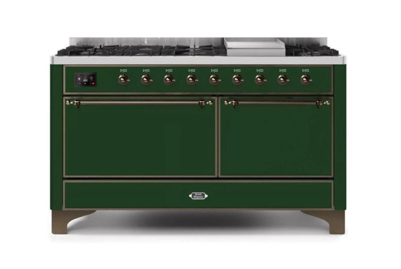 ILVE Majestic II Series 60 Inch Dual Fuel Freestanding Range Gas/Propane (UM15FDQNS3)