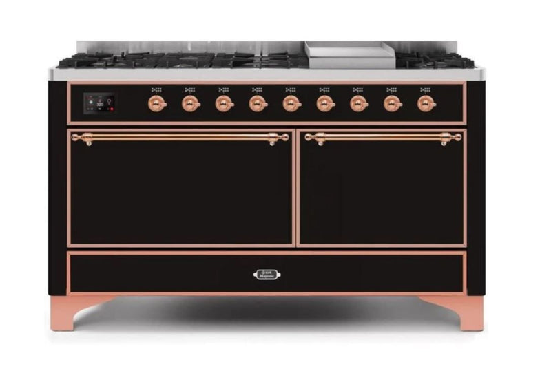 ILVE Majestic II Series 60 Inch Dual Fuel Freestanding Range Gas/Propane (UM15FDQNS3)