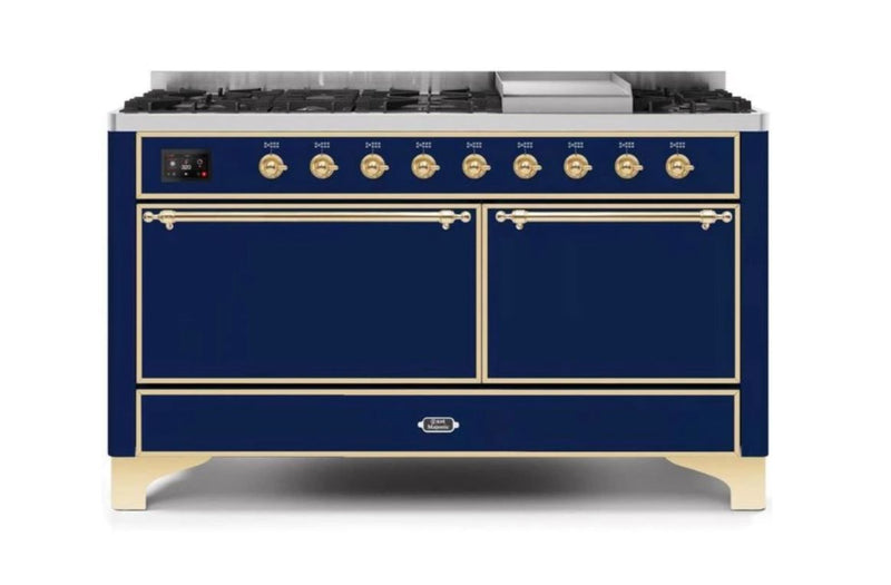 ILVE Majestic II Series 60 Inch Dual Fuel Freestanding Range Gas/Propane (UM15FDQNS3)