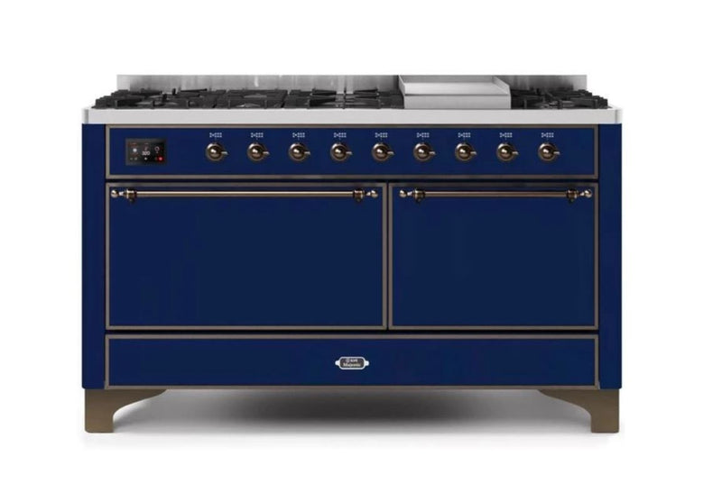 ILVE Majestic II Series 60 Inch Dual Fuel Freestanding Range Gas/Propane (UM15FDQNS3)