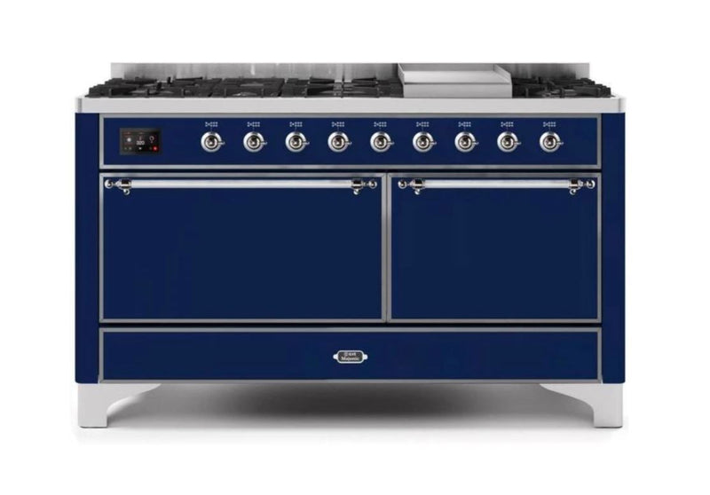 ILVE Majestic II Series 60 Inch Dual Fuel Freestanding Range Gas/Propane (UM15FDQNS3)