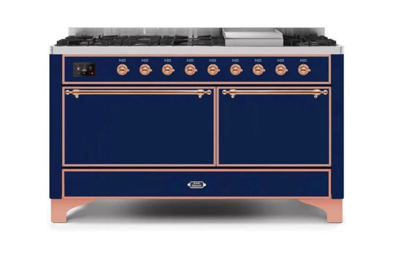 ILVE Majestic II Series 60 Inch Dual Fuel Freestanding Range Gas/Propane (UM15FDQNS3)