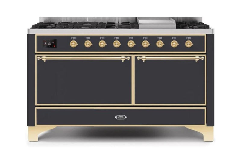 ILVE Majestic II Series 60 Inch Dual Fuel Freestanding Range Gas/Propane (UM15FDQNS3)