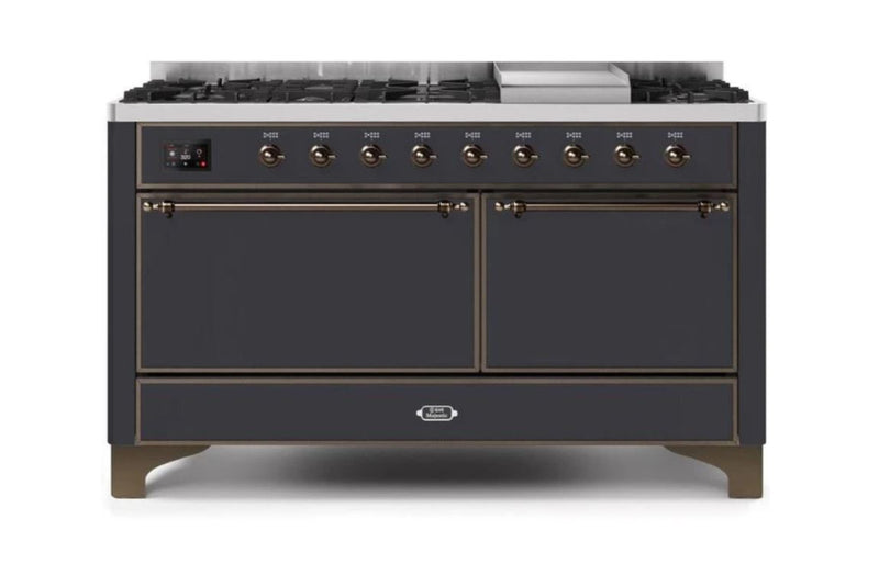 ILVE Majestic II Series 60 Inch Dual Fuel Freestanding Range Gas/Propane (UM15FDQNS3)