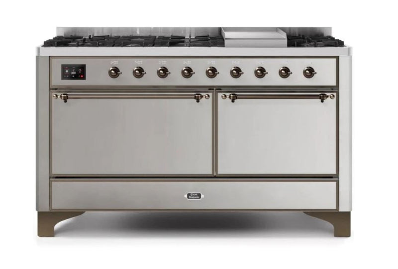 ILVE Majestic II Series 60 Inch Dual Fuel Freestanding Range Gas/Propane (UM15FDQNS3)