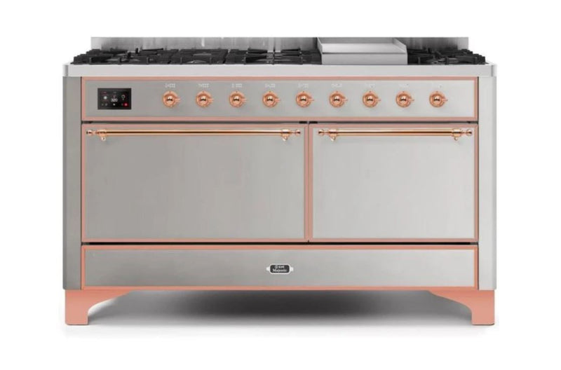 ILVE Majestic II Series 60 Inch Dual Fuel Freestanding Range Gas/Propane (UM15FDQNS3)