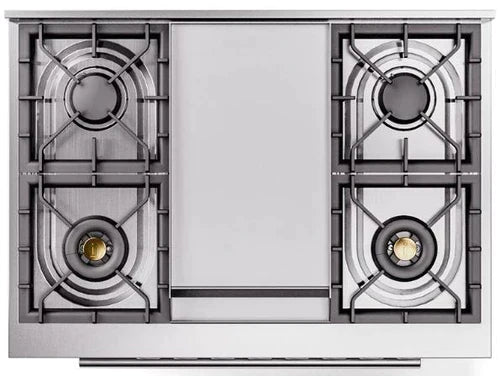 ILVE Professional Plus II 36-Inch Freestanding Dual Fuel Range with 6 Sealed Burner - UP36FWMP