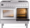 ILVE Professional Plus II 40-Inch Freestanding Dual Fuel Range with 6 Sealed Burner - UPD40FWMP