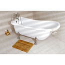 kingston-brass-aqua-eden-67-inch-acrylic-single-slipper-clawfoot-tub-with-7-inch-faucet-drillings-white-polished-chrome-vtde692823c1