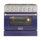 Kucht Appliance Package Professional 36 in. 5.2 cu ft. Natural Gas Range, Microwave Drawer, KMD-KNG361-24S