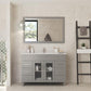 Laviva Nova 48" Grey Bathroom Vanity with White Ceramic Basin Countertop 31321529-48G-CB