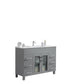 Laviva Nova 48" Grey Bathroom Vanity with White Ceramic Basin Countertop 31321529-48G-CB