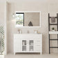 Laviva Nova 48" White Bathroom Vanity with White Ceramic Basin Countertop 31321529-48W-CB