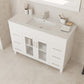 Laviva Nova 48" White Bathroom Vanity with White Ceramic Basin Countertop 31321529-48W-CB