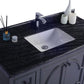 Laviva Odyssey 48" Maple Grey Bathroom Vanity with Black Wood Marble Countertop 313613-48G-BW