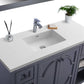 Laviva Odyssey 48" Maple Grey Bathroom Vanity with Matte White VIVA Stone Solid Surface Countertop 313613-48G-MW