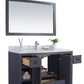 Laviva Odyssey 48" Maple Grey Bathroom Vanity with Matte White VIVA Stone Solid Surface Countertop 313613-48G-MW
