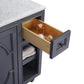 Laviva Odyssey 48" Maple Grey Bathroom Vanity with Matte White VIVA Stone Solid Surface Countertop 313613-48G-MW