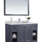 Laviva Odyssey 48" Maple Grey Bathroom Vanity with White Carrara Marble Countertop 313613-48G-WC