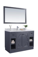 Laviva Odyssey 48" Maple Grey Bathroom Vanity with White Carrara Marble Countertop 313613-48G-WC