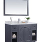Laviva Odyssey 48" Maple Grey Bathroom Vanity with White Carrara Marble Countertop 313613-48G-WC