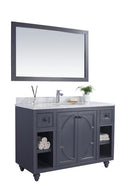 Laviva Odyssey 48" Maple Grey Bathroom Vanity with White Carrara Marble Countertop 313613-48G-WC