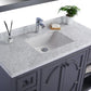 Laviva Odyssey 48" Maple Grey Bathroom Vanity with White Carrara Marble Countertop 313613-48G-WC
