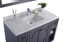 Laviva Odyssey 48" Maple Grey Bathroom Vanity with White Carrara Marble Countertop 313613-48G-WC