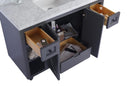 Laviva Odyssey 48" Maple Grey Bathroom Vanity with White Carrara Marble Countertop 313613-48G-WC