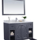 Laviva Odyssey 48" Maple Grey Bathroom Vanity with White Carrara Marble Countertop 313613-48G-WC